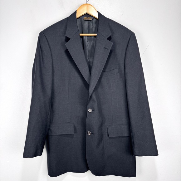 Brooks Brothers Worsted Wool Blazer Sport Coat Men 40R Gray 100% Wool 2 Button - Picture 13 of 14